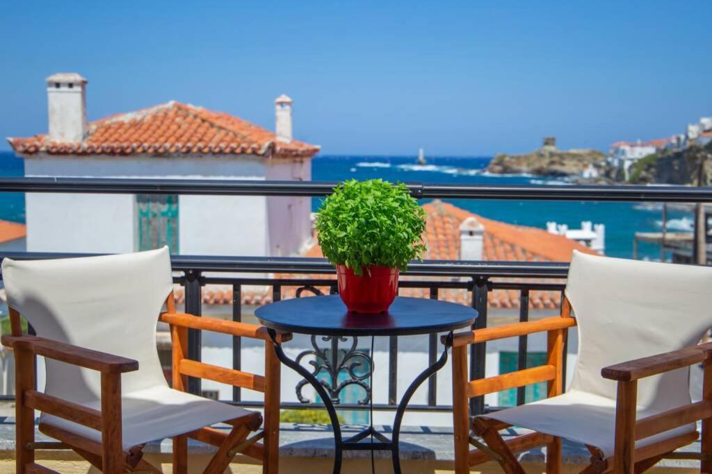 Seaview Stylish Flat In Andros - Walk To Beach Luaran gambar